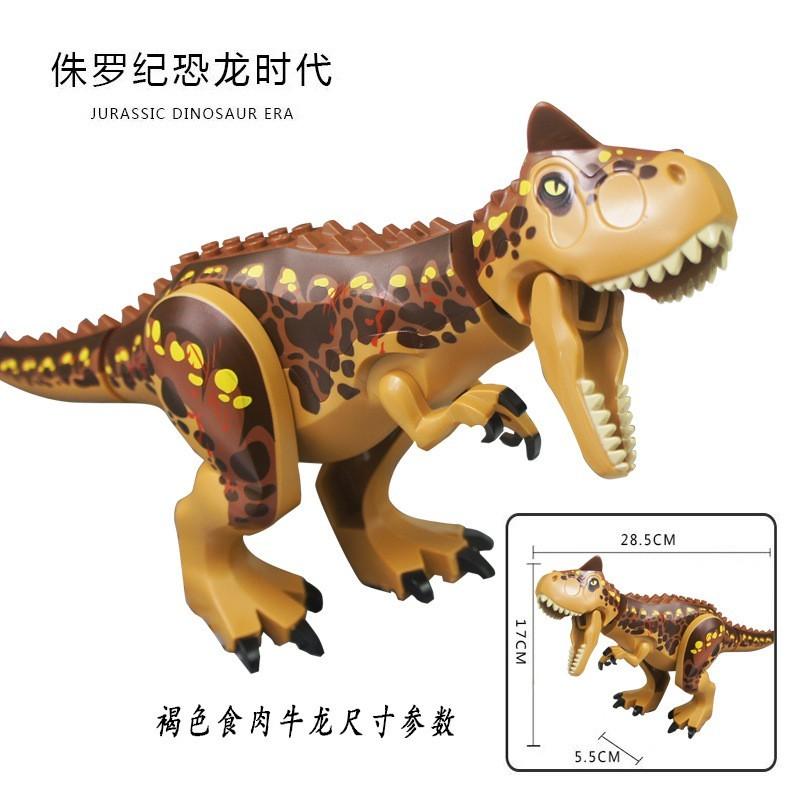 Big Size 24-28cm Green T-rex Lego Dinosaurs Jurassic Park Figure Toy Children Holiday Gifts