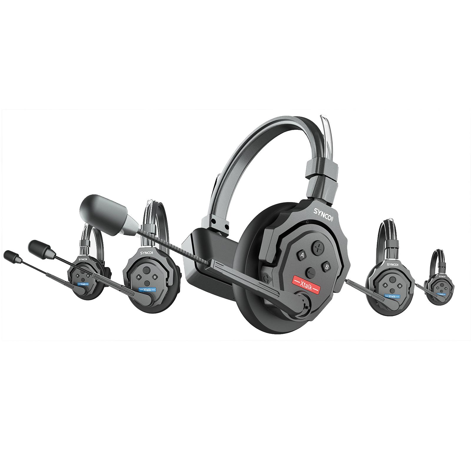 

SYNCO Xtalk X5 Беспроводная гарнитура для внутренней связи на 5 человек Беспроводная гарнитура 2.4G с микрофоном 5 Pack