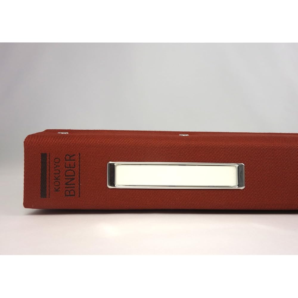 Kokuyo File Binder Cloth Sticker B5 with Vertical Binder, 26 Holes, Holes, 200 Sheets, Red Ha-120RZ