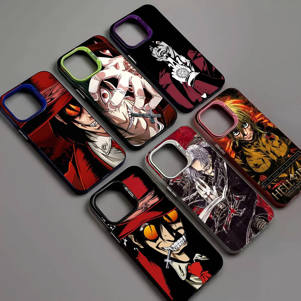 Horror Anime Hellsing Phone Case For IPhone 17 16 15 14 13 12 11 Pro Max Plus Pro Colorful Shell