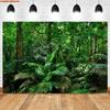 VIKAMA Jungle Lake Waterfall Tapestry Tropical Green Plant Forest Nature Scenery Wall Hanging Background Cloth for Home Decor21