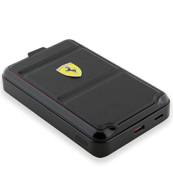 Ferrari Powerbank Bezprzewodowy 15Wfepb10Msplek 10000 Mah Z Funkcją Standu Czarny/Black Metal Logo Magsafe