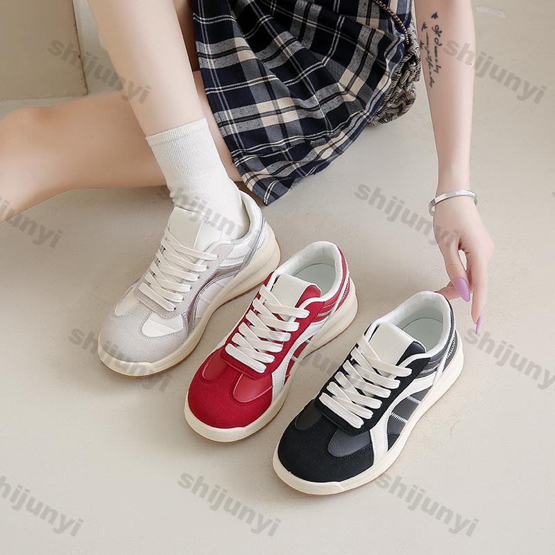 Fashion Women Shoes 2025 Spring New Fashion Breathable Non Slip Women Casual Sport Shoes Comfortable Height Increase Sewing Running Shoe