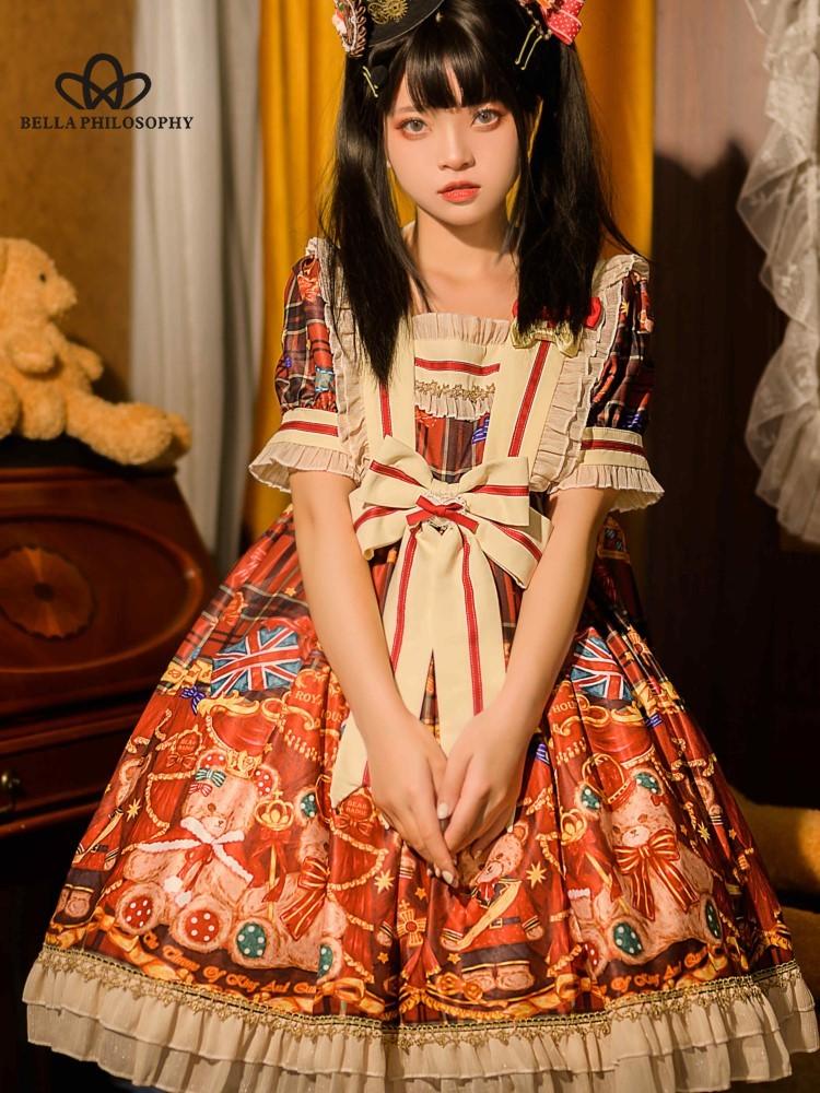 2023 New Lolita Daily Wear Princess Jsk Dress Sweet Tea Party Lolita Fashion Chiffon Gothic Sweet Girls Lolita Dress