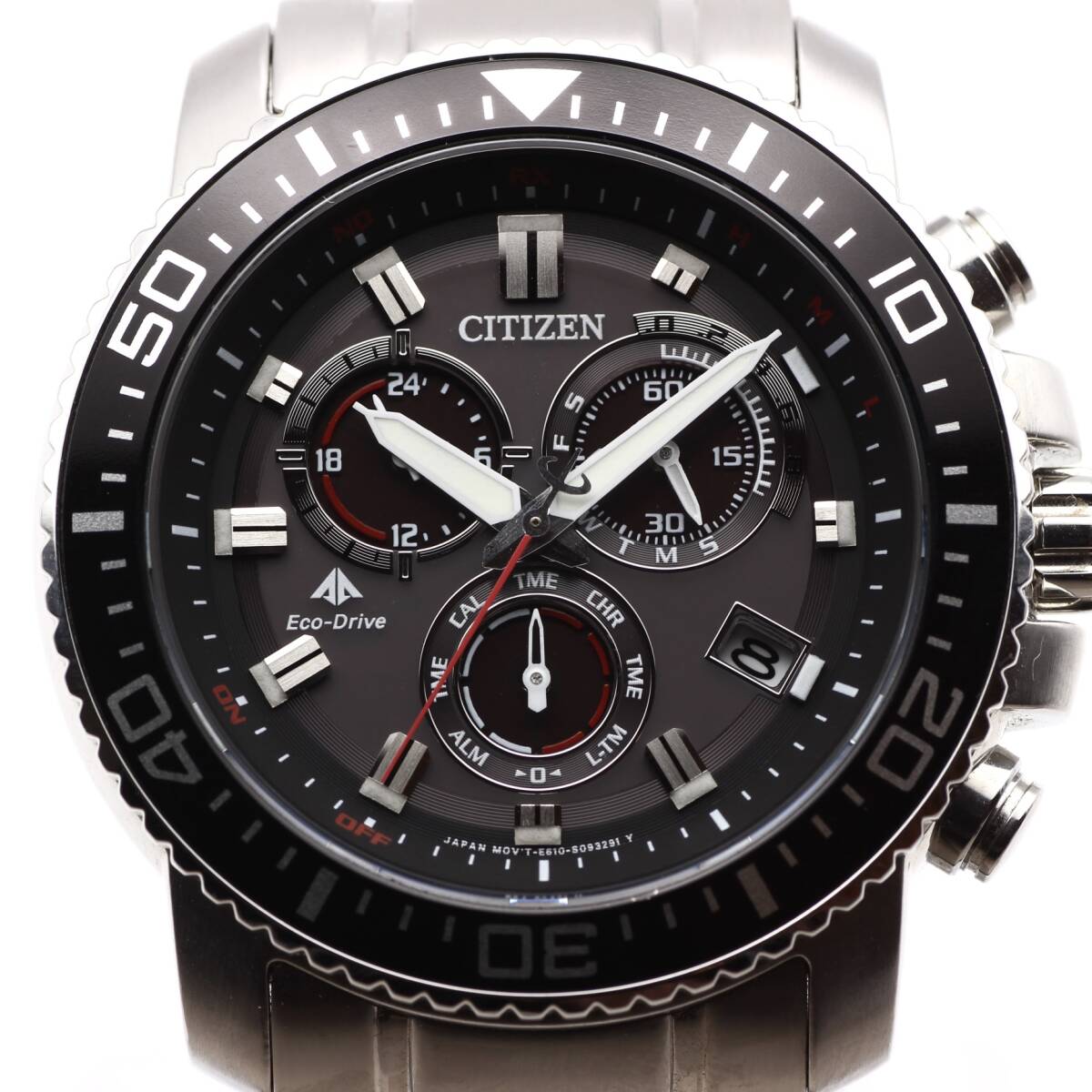 [Б/У] Мужские часы CITIZEN PROMASTER E610-S062926 Eco-Drive с радиоконтролем и хронографом 20BAR