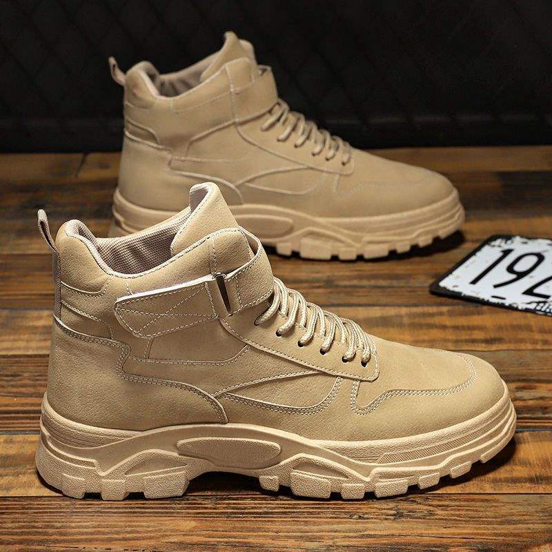 

Зимние новые сноубутсы мужские корейская версия трендовые повседневные универсальные бархатные утолщенные теплые хлопковые ботинки британский стиль рабочие ботинки 44