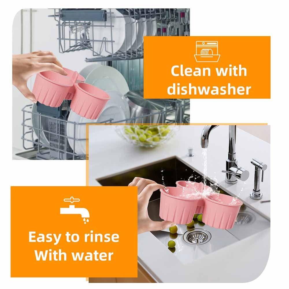 Reusable Design Steamed Egg Mold Silicone Silicone Muffin Pan Air Fryer Egg Mold  Baking Kitchen