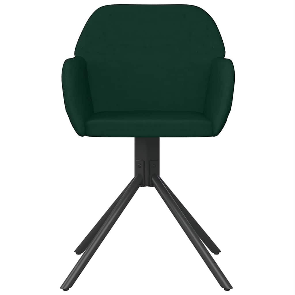 Dining Chairs 2 Pcs Swivel Dark Green Velvet