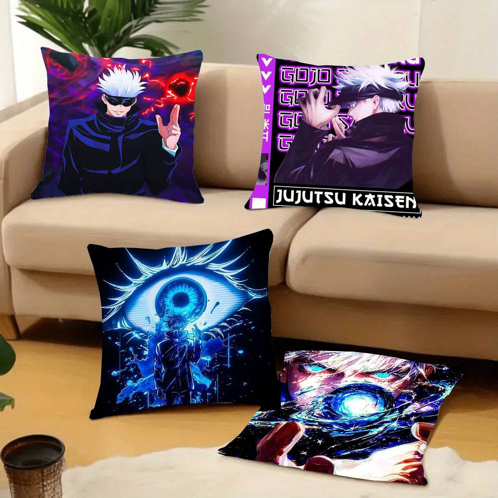 J-Jujutsu Kaisen Gojo Satoru Pillow Case Home Decor Throw For Sofa Bed Car Room Decor Gift Idea