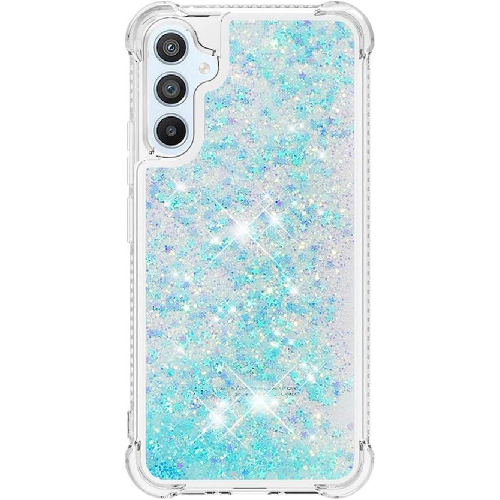 Compatible with Samsung Galaxy A54 5G Case Glitter Cute Clear Phone Case Floating Quicksand Shockproof Protective Bumper Soft TPU Case for Samsung