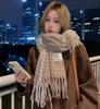 Retro plaid Japanese and Korean atmosphere plaid scarf women's plaid series contrasting color warm shawl student scarf