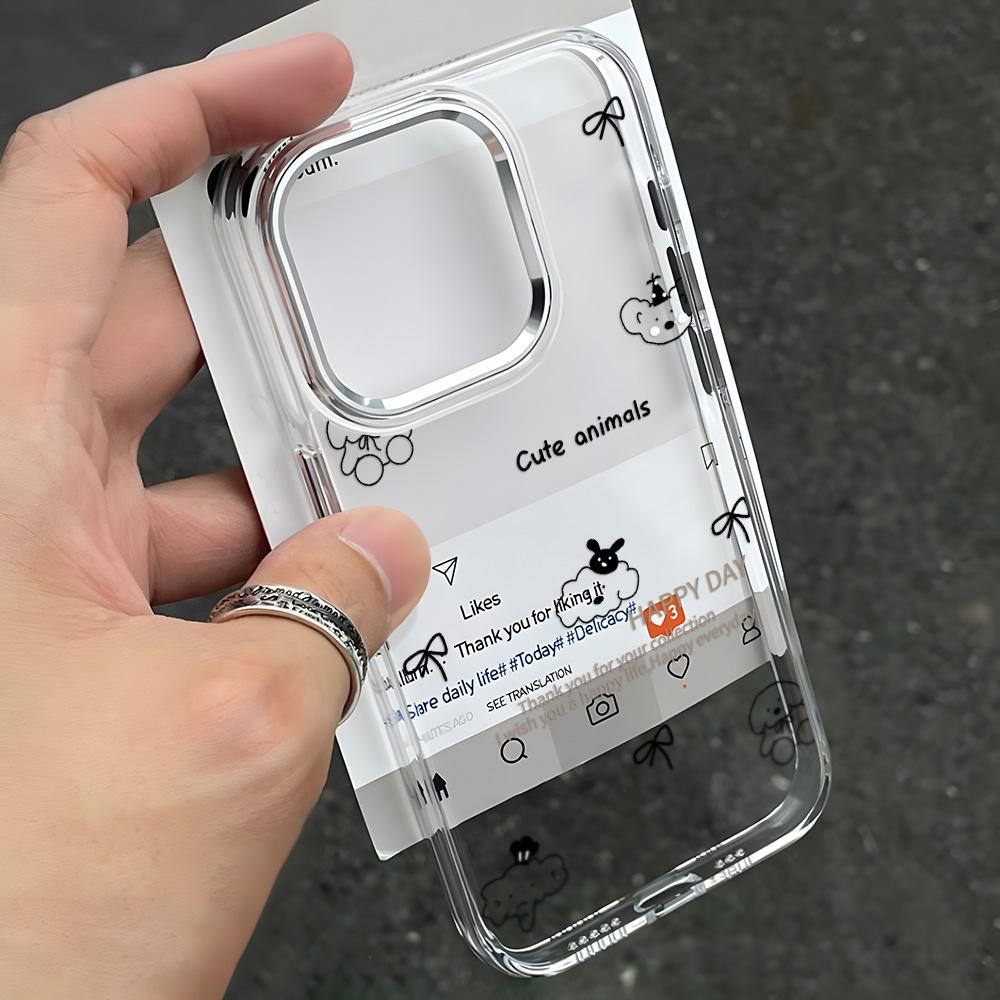 Transparent Phone Case for iPhone 11 12 13 iPhone 13 14 15 Pro 15 16 Pro Max Samsung A15 A16 A25 A26 A55 A56 S25 S24 S22 S23 Ultra S25 Edge