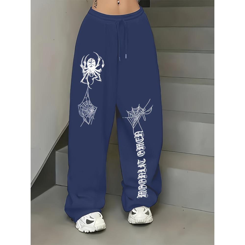 Herren Weite Sporthosen mit Kordelzugbund, Lässige und minimalistische Streetwear, Hauskleidung