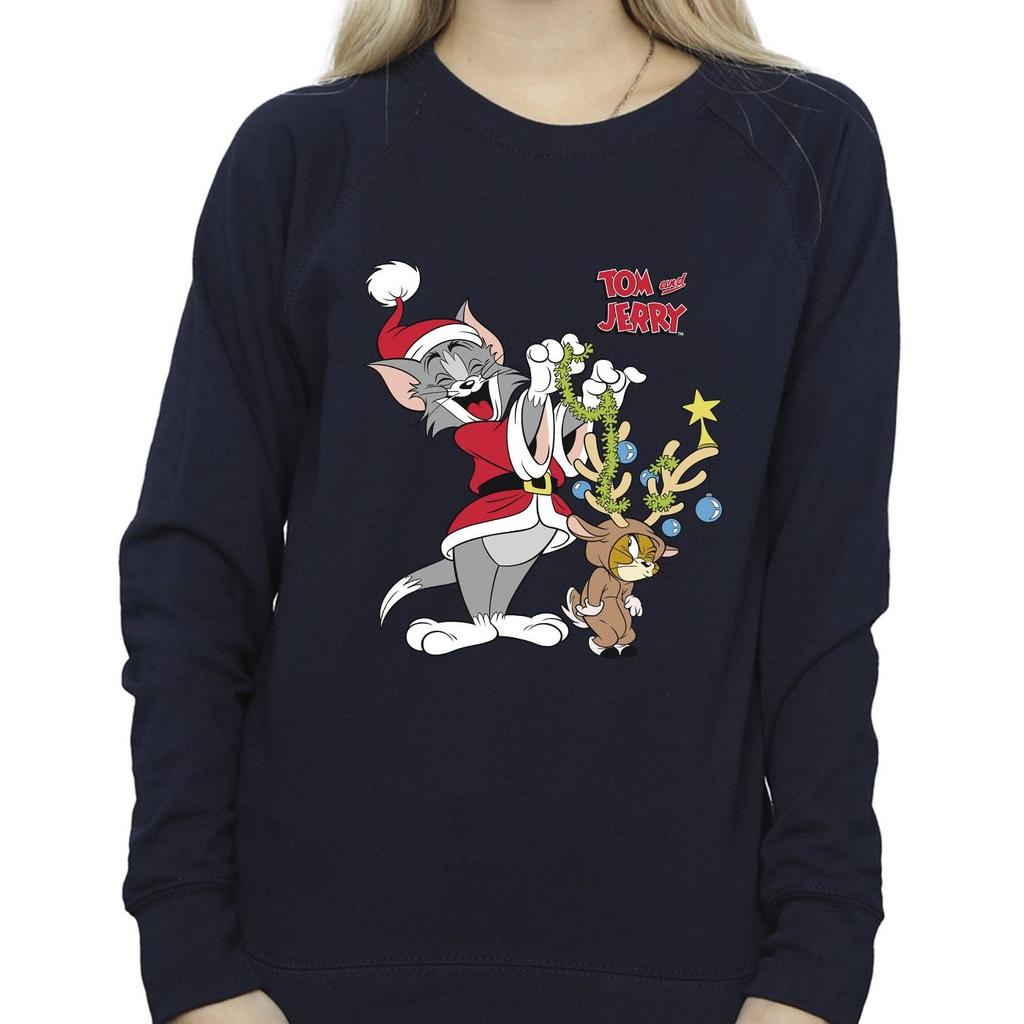 Tom & Jerry Womens/Ladies Christmas Reindeer Sweatshirt