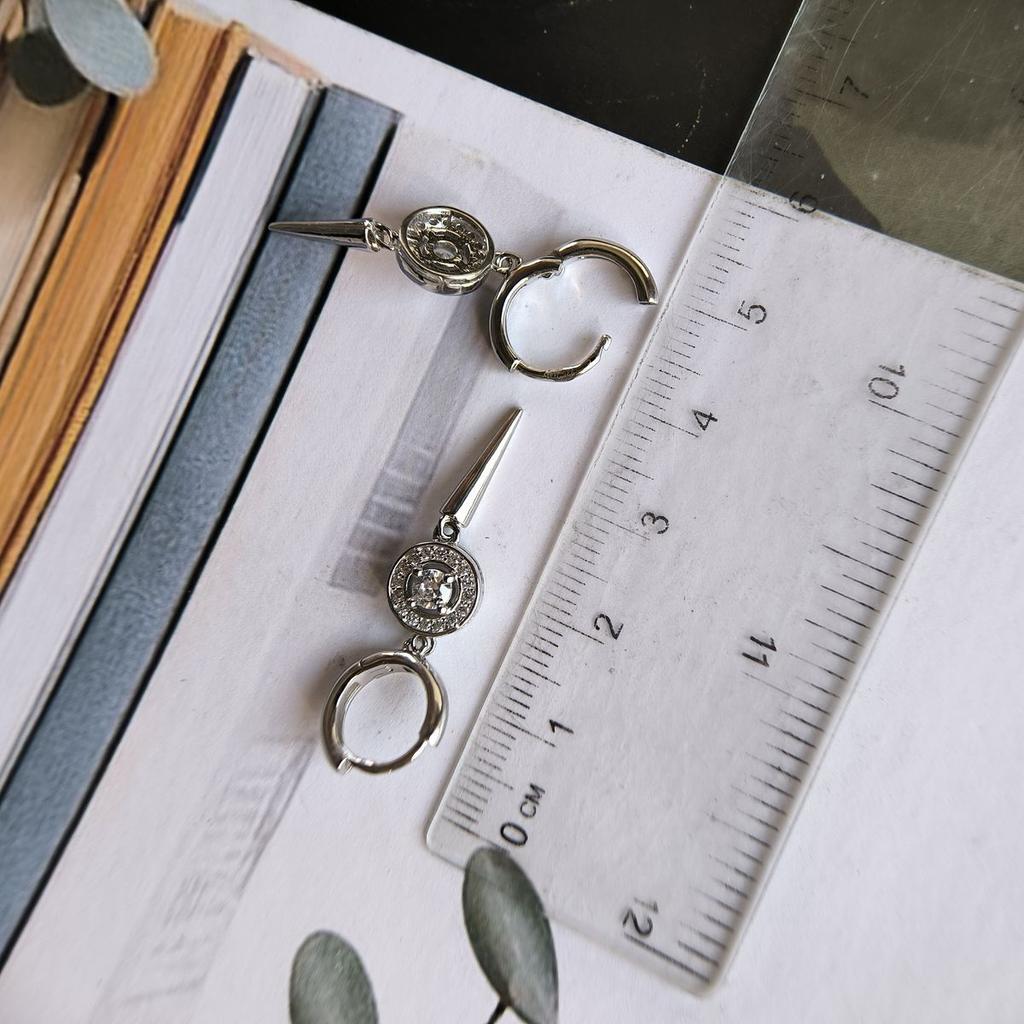 Серебряные серьги с фианитами (2191858)