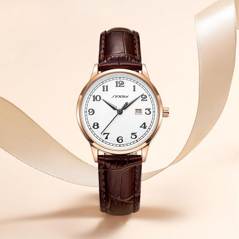 Ladies Watch Niche Premium Retro Watch Waterproof Calendar Quartz Watch 9872