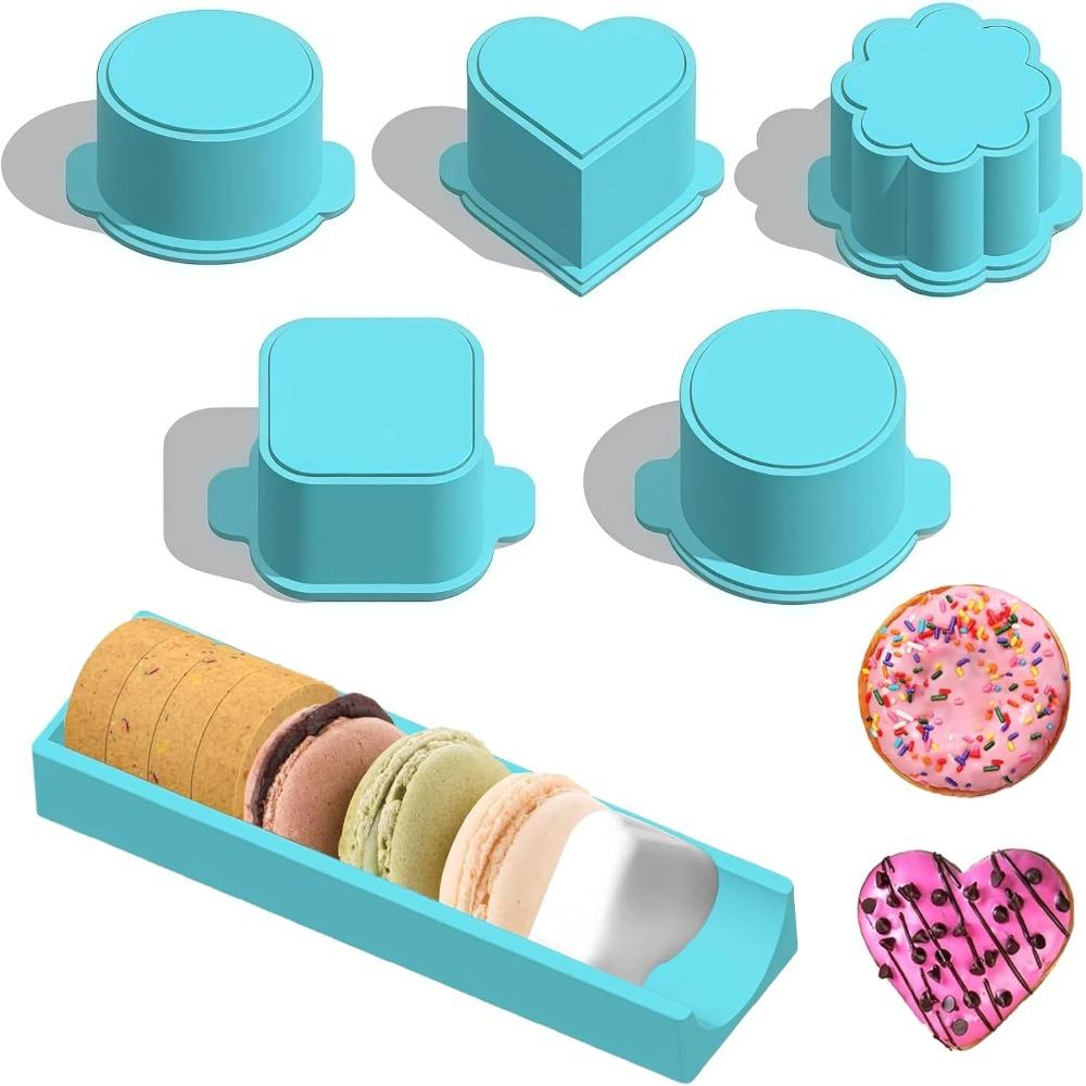 6PCS Food Grade Plastic Cake Pop Mold Set with Tray Cookies Cutter Cake Lolly Mold  Baking Tool