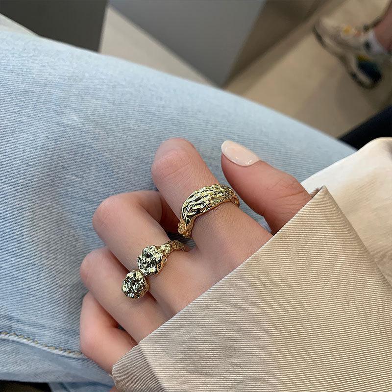 Inspired Korean Sophisticated Irregular Design Ring Perfect For Trendy Fashion Womens