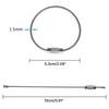 10 Pcs Stainless Steel Wire Keychains Luggage Label Loop Cables Key Rings Loop
