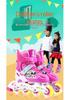 Kids' Adjustable Inline Skates with Flash Wheels - PVC Set Rollerblades
