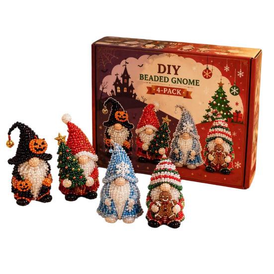 3D Beaded Gnome Kit DIY Tiny 3D Gnome Bead Embroidery B
