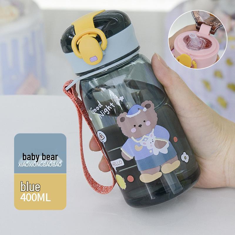 Large Capacity Outdoor Sports Flip-Top Water Bottle for Students