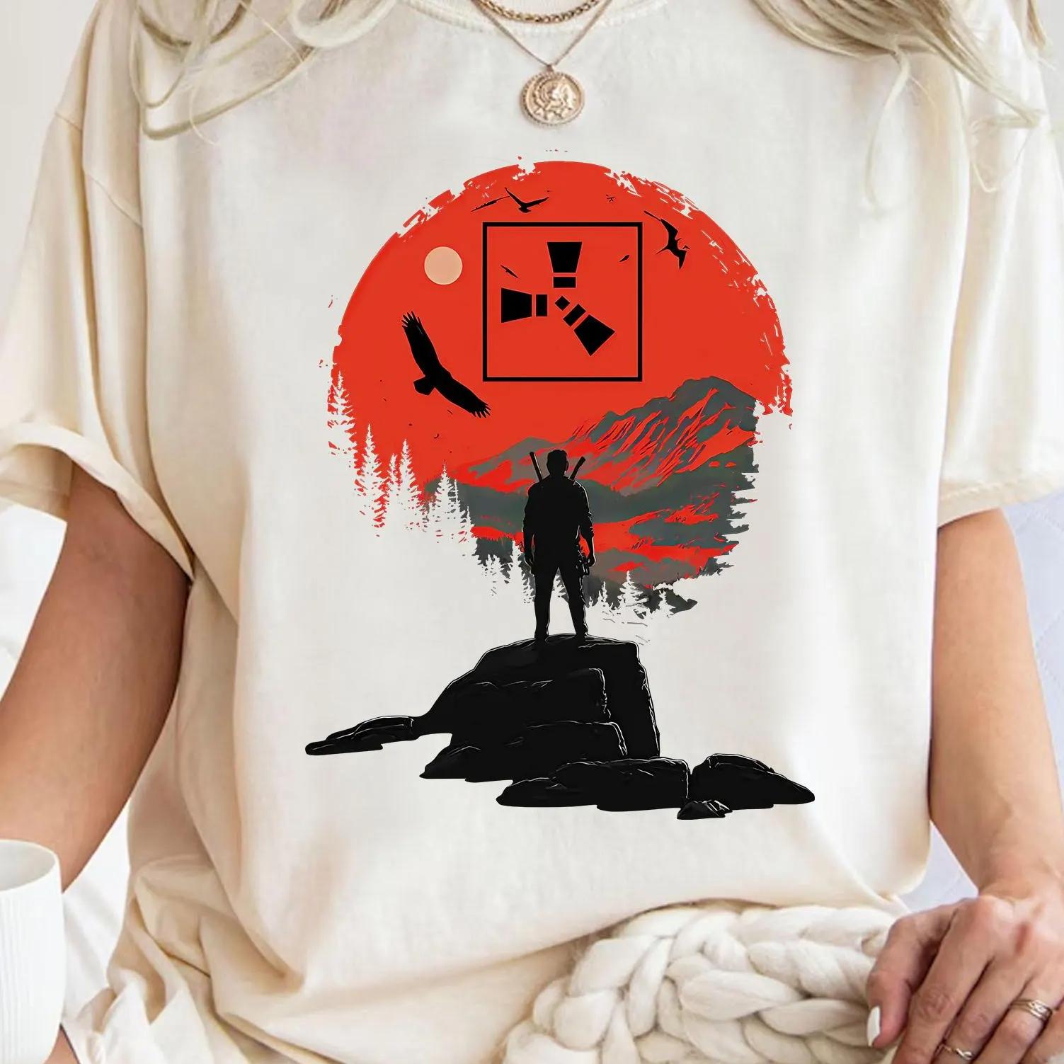 

Retro Rust Game T-shirt A Survival T-shirt for Gamers with Printed Patterns A Casual Streetwear for Daily 3XL