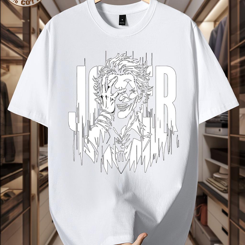Joker Short-sleeved T-shirt for Men and Women in Spring, Summer, Autumn and Winter, Christmas Gift