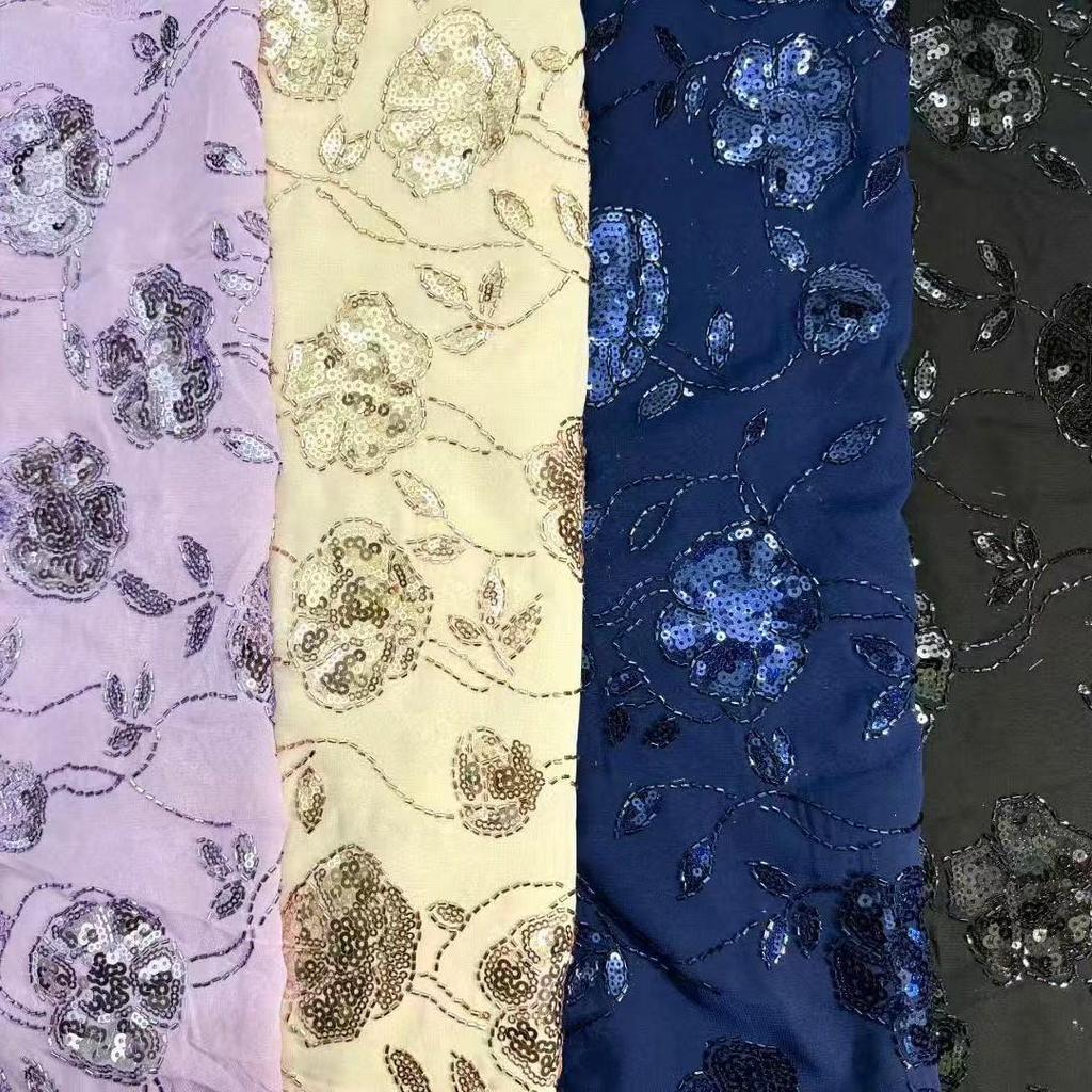 New Gorgeous Floral Sequin Bead Embroidery – Available for Retail and Samples
