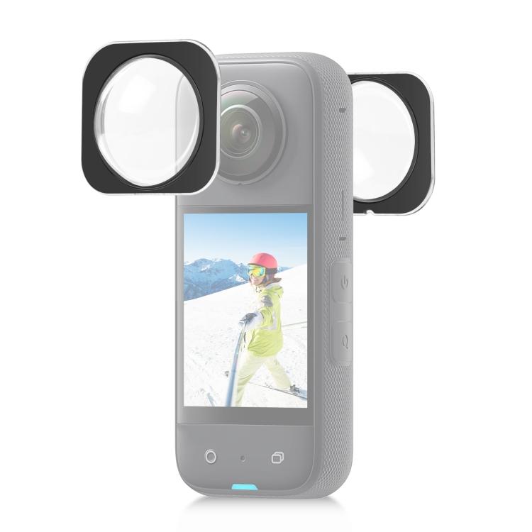 Для Insta360 X3 PULUZ Защита объектива Защитная крышка из оптического стекла (черный) чёрный