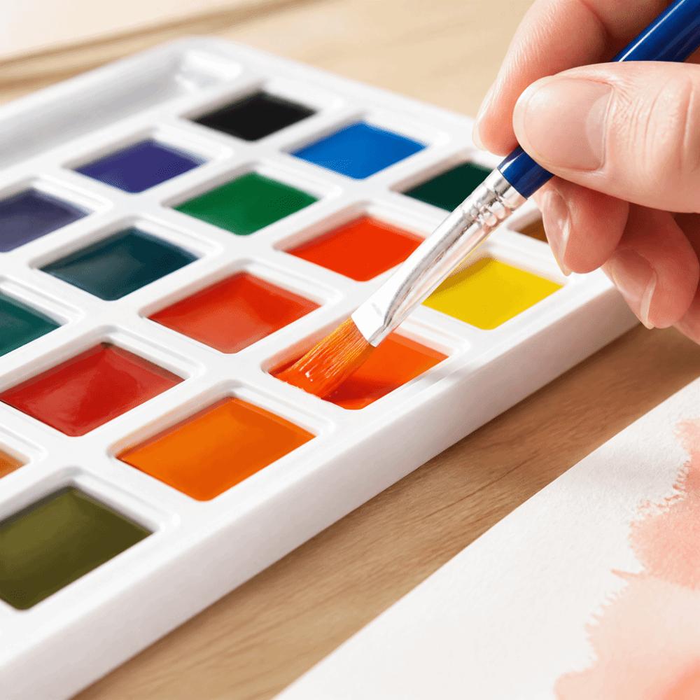Solid Watercolor Water Color Pigment Kit Portable Artist Watercolor Paint Sketching