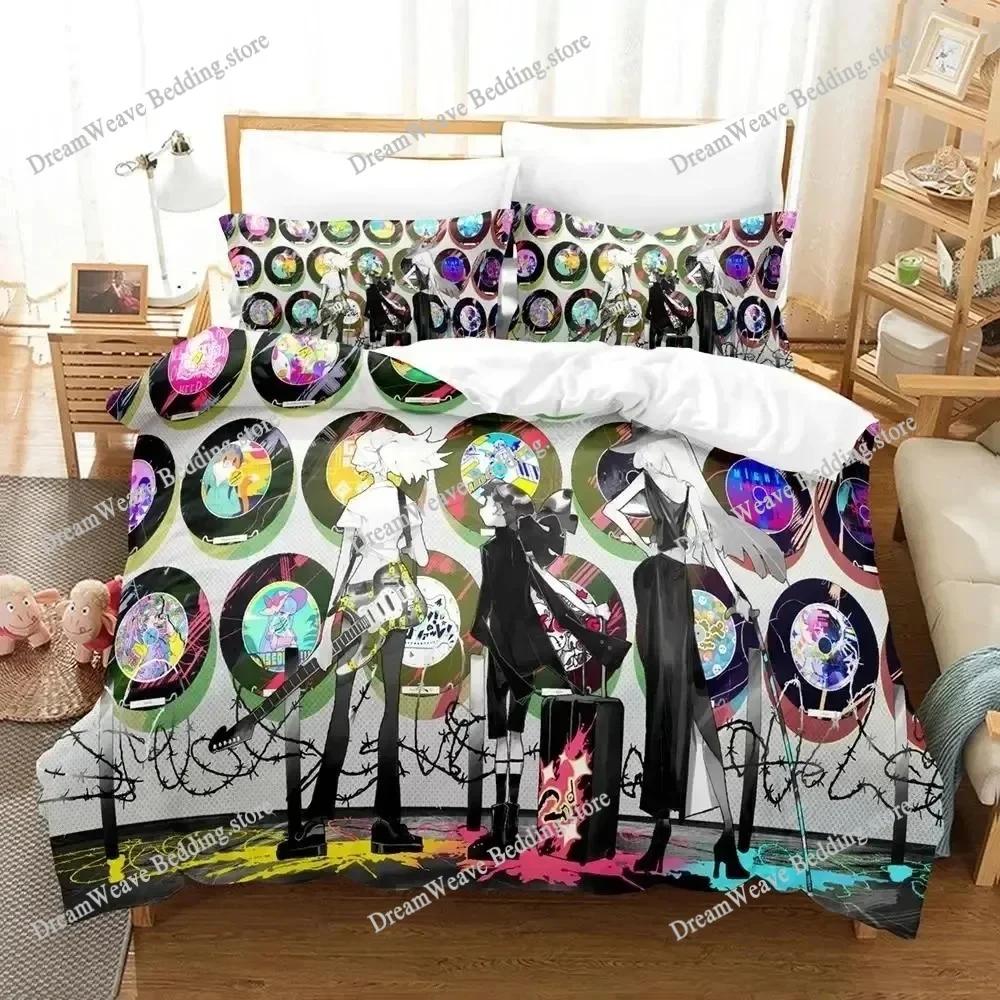 Anime Muse Dash Game Bedding Set Duvet Cover Bed Set Quilt Cover Pillowcase Comforter King Queen Size Boys Adult Bedding Set