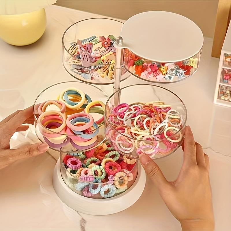 360° Drehbarer Make-up-Organizer - Transparent, Mehrschichtige Aufbewahrung für Kosmetik, Haarschmuck & Schmuck - Einfache Montage