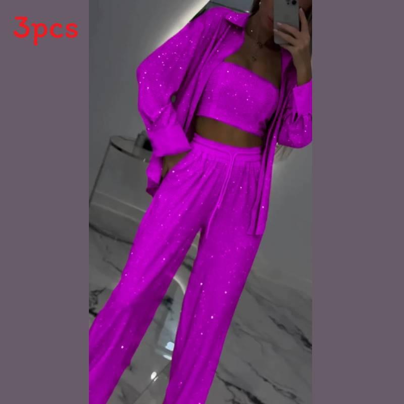 Spring Polyester Casual Suit Set With Pockets For Womens Office Wear