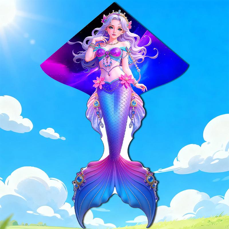 Pearl Mermaid Princess Cartoon Kite for Kids