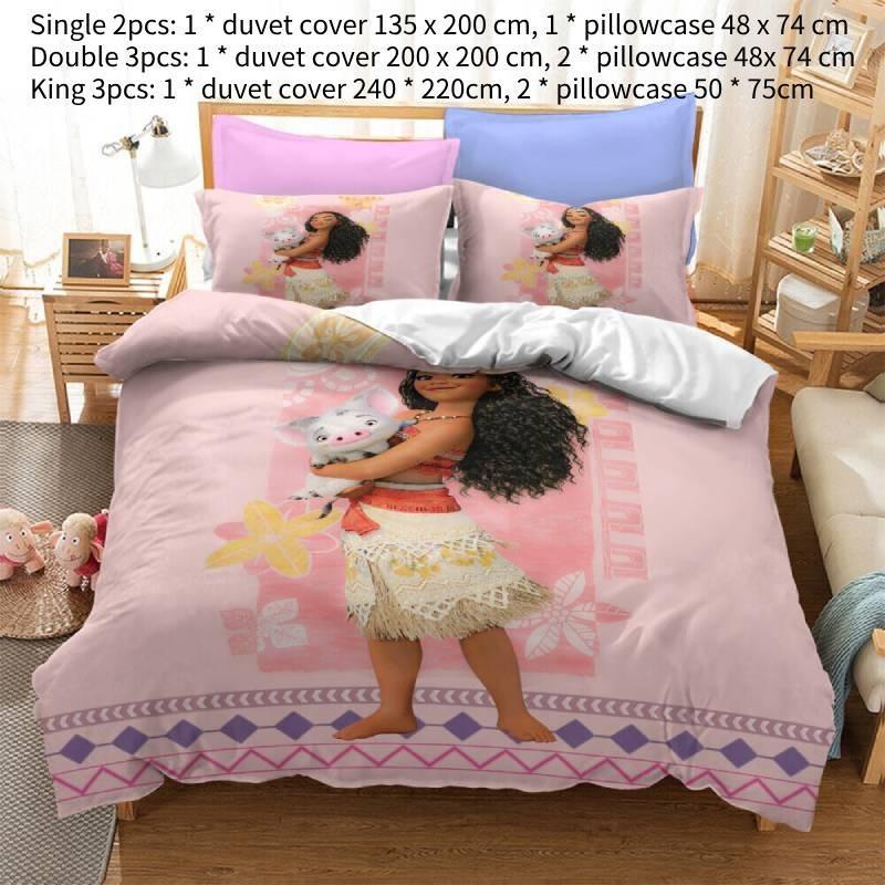 

High Definition Digital Printed 3-piece Bedding Set For Us Size Bed Sheet Single