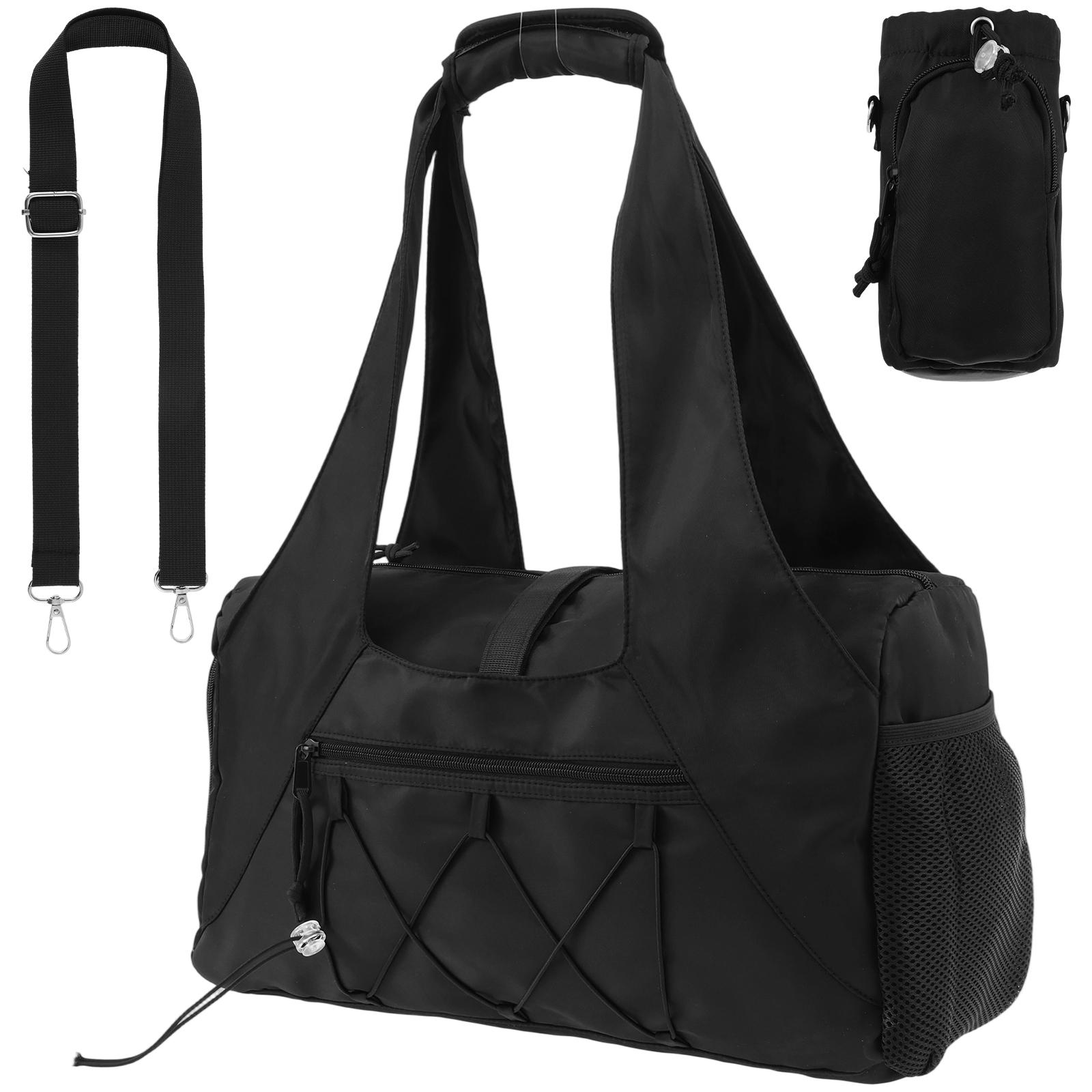 

Women Gym Bag Large Capacity Lightweight Lady Workout Tote With Shoe Compartment Bottle Sleeve for Travel Weekend Go Out чёрный