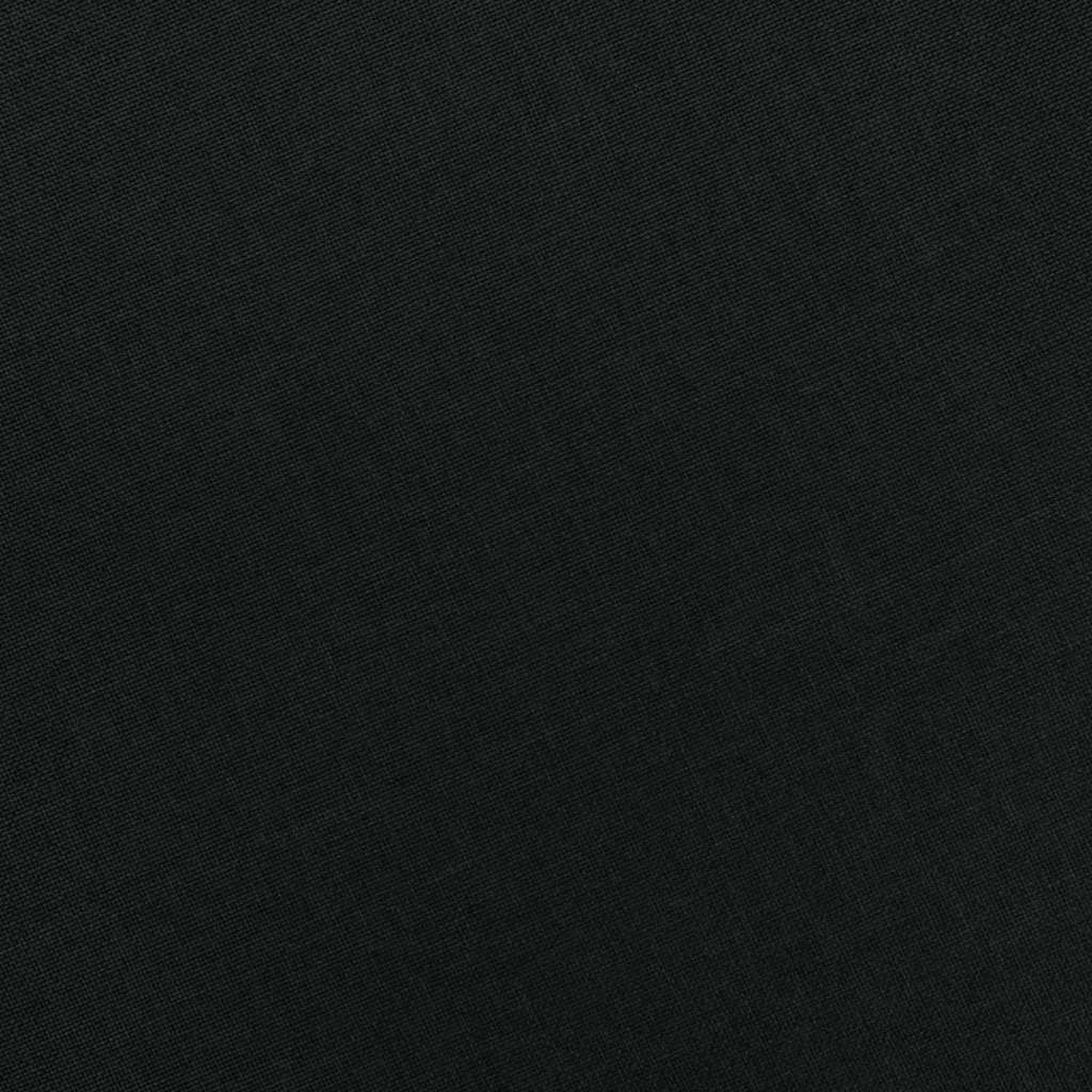 Armchair with Footstool Black Fabric