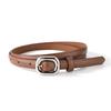 Square Buckle Slim Waist Belt for Women, Skirt, Jeans, Niche, Layered Belt, Needle Buckle for Women, Vintage Small Waist Seal