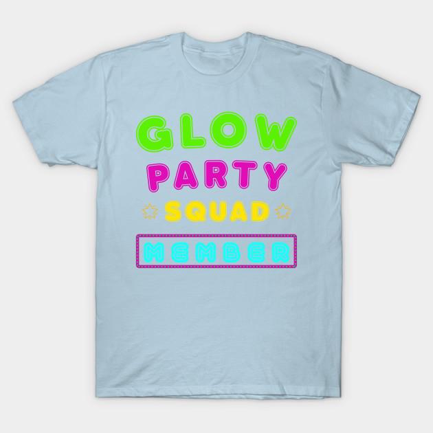 Cotton T-Shirt glow party squad member 