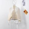 Maglioni da donna corti, a maniche lunghe, con apertura frontale, cardigan leggero in maglia, scialle, poncho