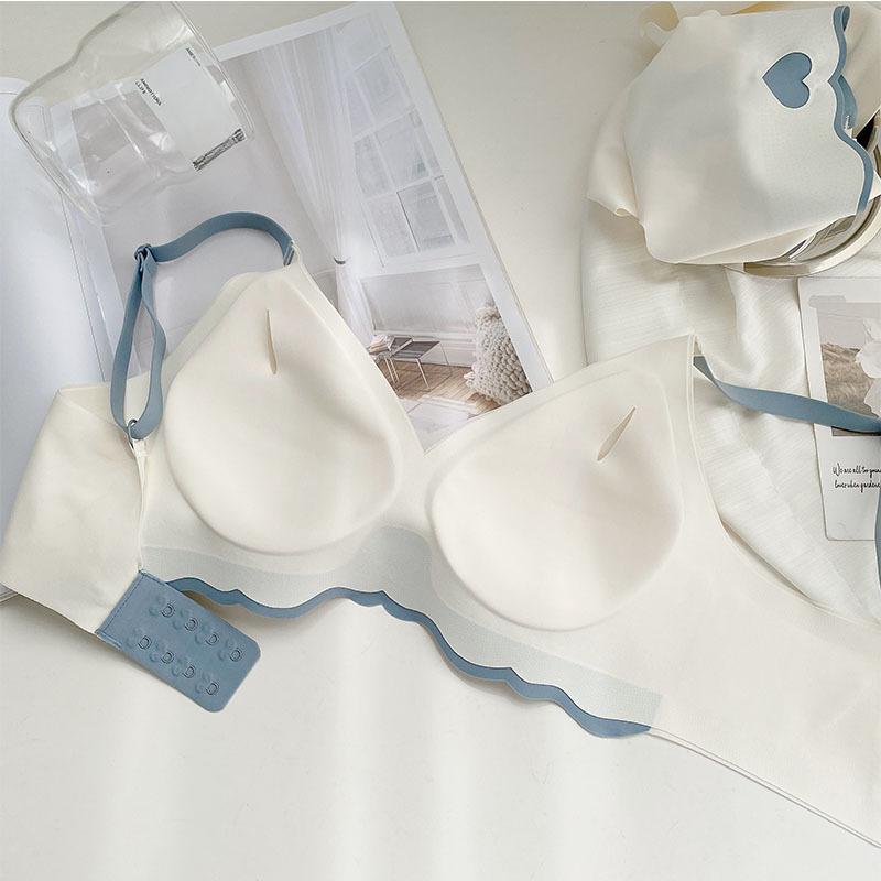 Love Girls Underwear Color Collision Sexiness Thin Seamless Underwear Seamless Bras for Woman Beautiful Backless Underwire Gathering Sports Bra