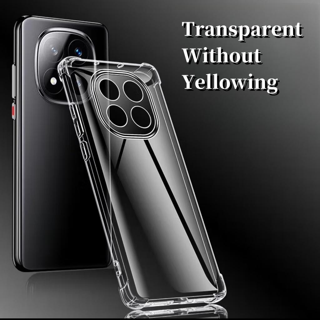 Transparent TPU Shockproof Phone Case for Redmi Note 14 Pro+ / Note 14 Pro 5G / Note 14 Pro 4G / Note 14 5G / Note 14 4G - Clear
