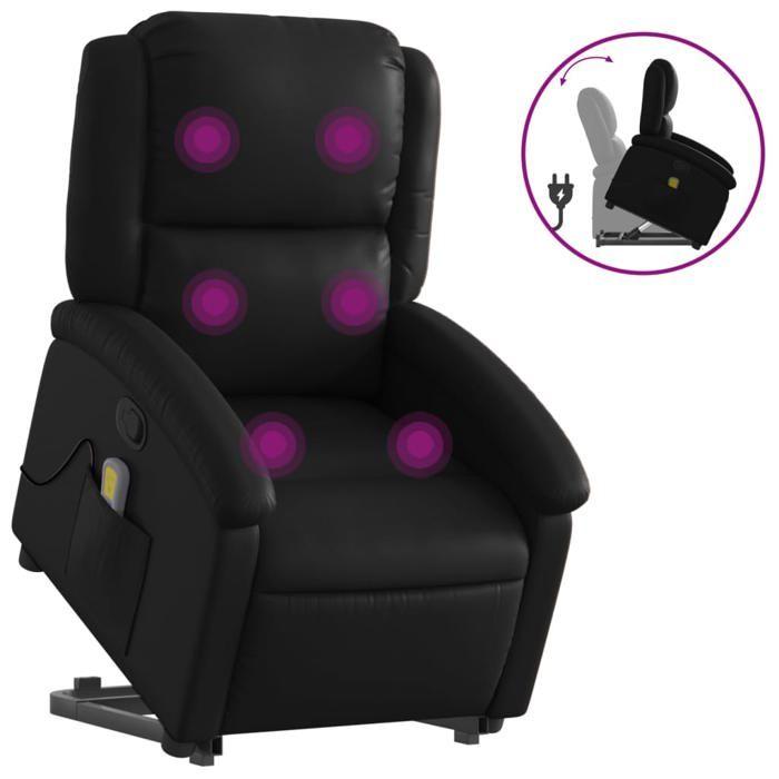 VidaXL Fauteuil Inclinable de Massage, Chaise de Relaxation avec Dossier et Repose-pied Réglables, Siège de Salon, Moderne, 3204233