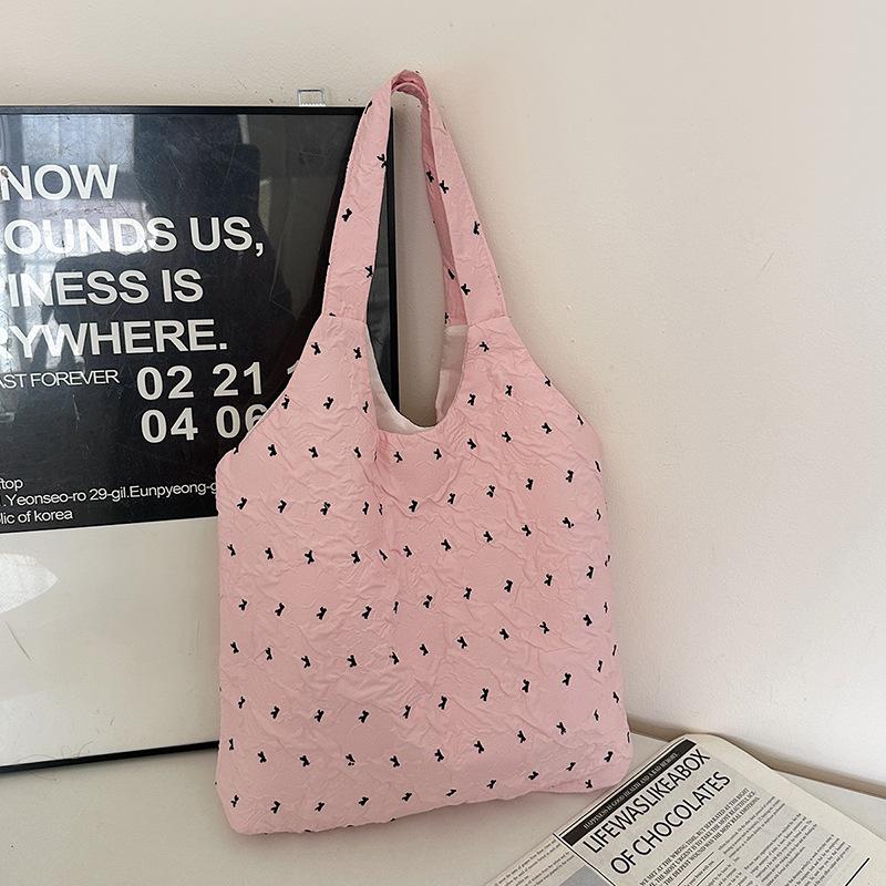 

Вместительная сумка-тоут для студентов, добирающихся на занятия, новая легкая и красивая, женская сумка на одно плечо/под руку розовый