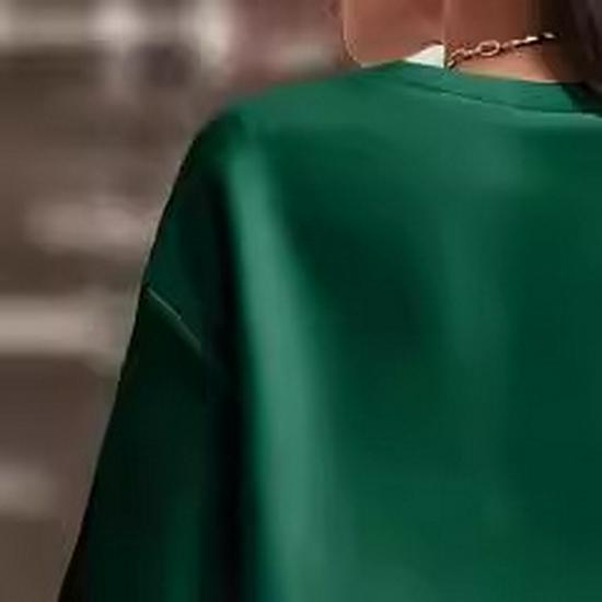 2024 Damers Europeisk & Amerikansk Tryckt Rundhalsad Tröja