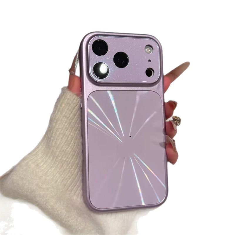 Compatible iPhone 17 Pro Case with Large Window Design, Aurora CD Pattern, and 15 Pro Lens Protector for Apple 16 Pro.