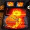 Boys Basketball Duvet Cover Twin Queen Size for Kids Teen Room Sports Bedding Set, Ball Game Comforter Cover with Pillow Case
