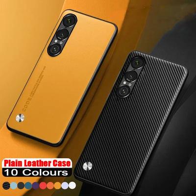 Gładkie etui na telefon ze skóry PU dla Sony Xperia 1 VII Matowe silikonowe miękkie etui na telefon z amortyzującym bumperem dla Sony Xperia 10 IV 5 V