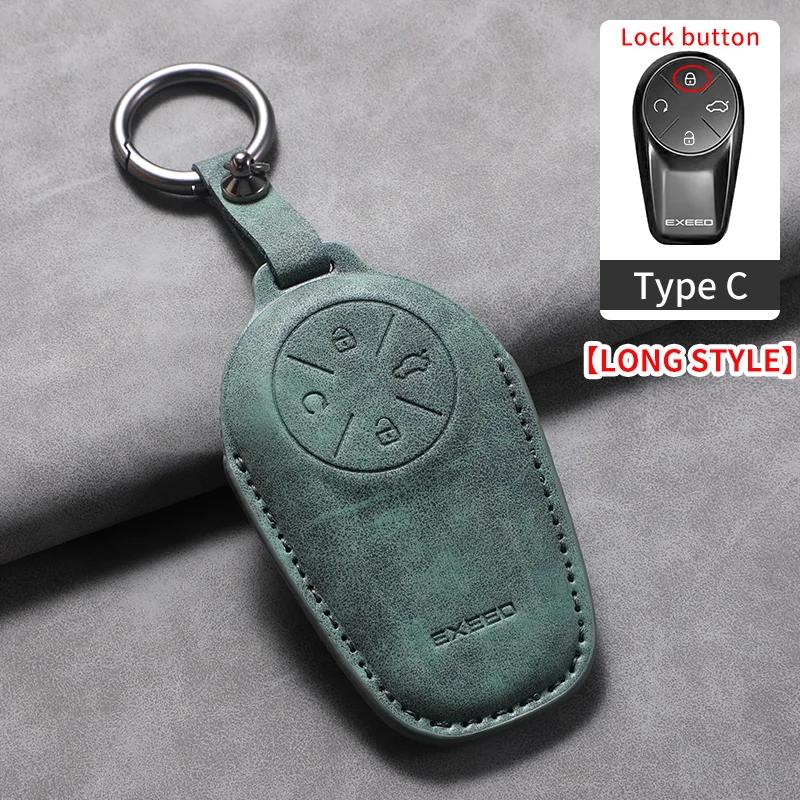 Leder Autoschlüssel Hülle Abdeckung Schale Fob für Chery EXEED LX TXL AtlantiX ET ES VX Auto Schlüsselanhänger Halter